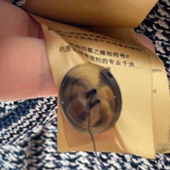 Scotch & Soda Amsterdam NWT Mens Knit Cardigan Size M Blue White Button Front - Picture 15 of 16